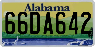 AL license plate 66DA642
