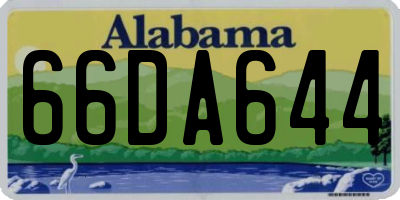 AL license plate 66DA644