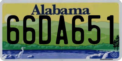 AL license plate 66DA651