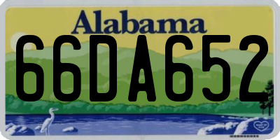 AL license plate 66DA652