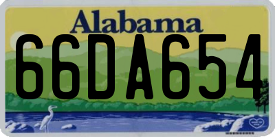 AL license plate 66DA654