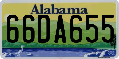 AL license plate 66DA655