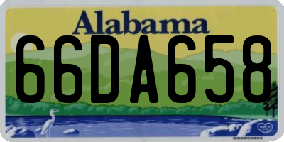 AL license plate 66DA658