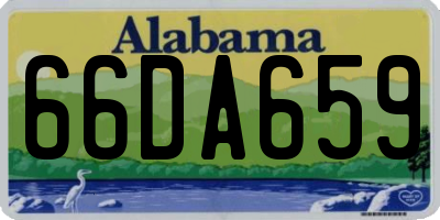 AL license plate 66DA659