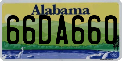 AL license plate 66DA660