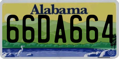 AL license plate 66DA664