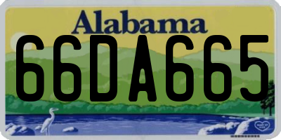 AL license plate 66DA665