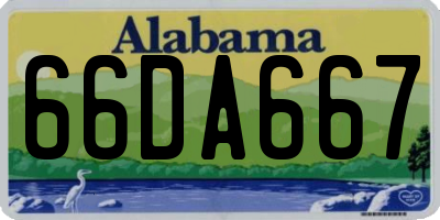 AL license plate 66DA667