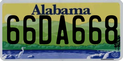 AL license plate 66DA668