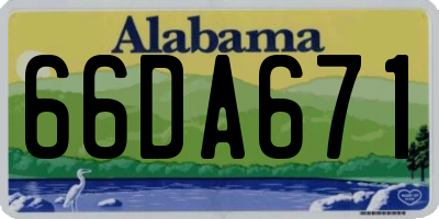 AL license plate 66DA671