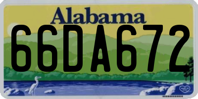AL license plate 66DA672