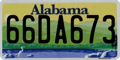 AL license plate 66DA673