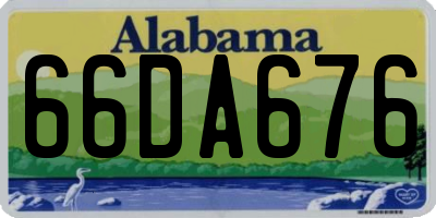 AL license plate 66DA676