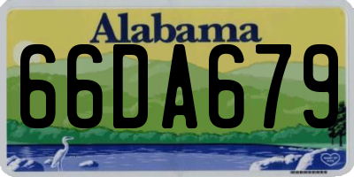 AL license plate 66DA679