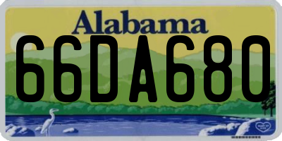 AL license plate 66DA680
