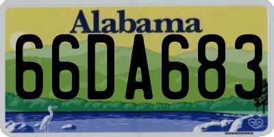 AL license plate 66DA683