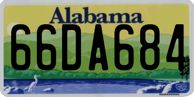 AL license plate 66DA684