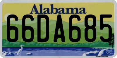 AL license plate 66DA685