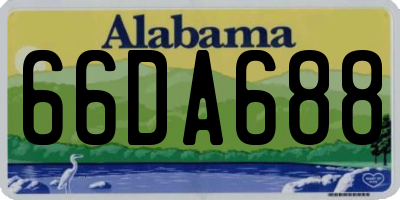 AL license plate 66DA688