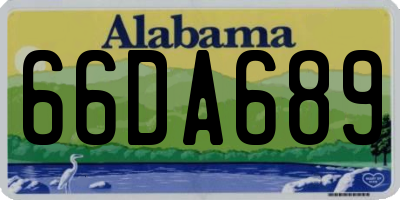 AL license plate 66DA689
