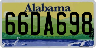 AL license plate 66DA698