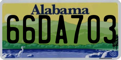 AL license plate 66DA703