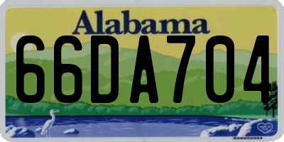 AL license plate 66DA704