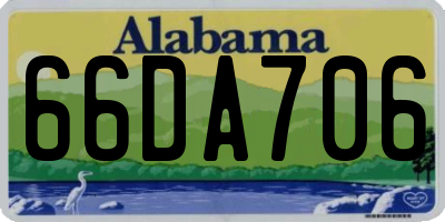 AL license plate 66DA706