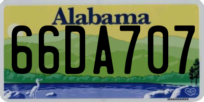 AL license plate 66DA707