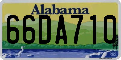 AL license plate 66DA710