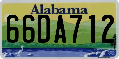 AL license plate 66DA712