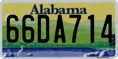 AL license plate 66DA714
