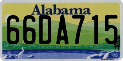 AL license plate 66DA715