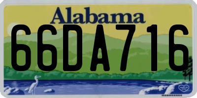 AL license plate 66DA716