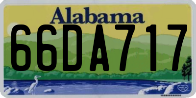 AL license plate 66DA717
