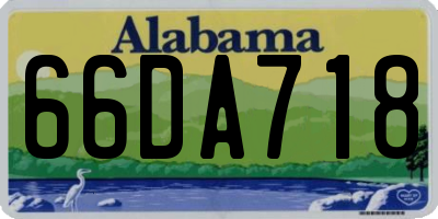 AL license plate 66DA718