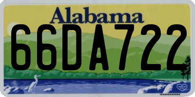 AL license plate 66DA722
