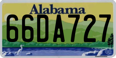 AL license plate 66DA727