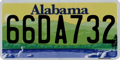 AL license plate 66DA732