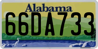 AL license plate 66DA733
