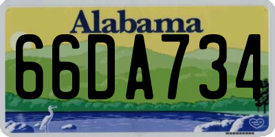 AL license plate 66DA734