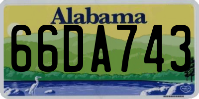 AL license plate 66DA743