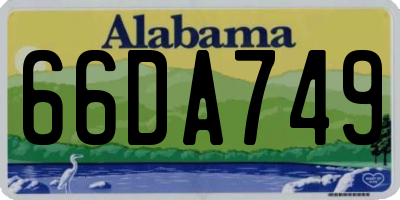AL license plate 66DA749