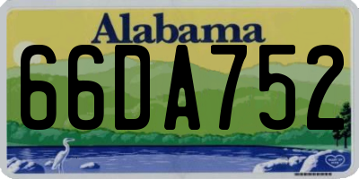 AL license plate 66DA752