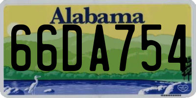 AL license plate 66DA754
