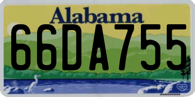 AL license plate 66DA755