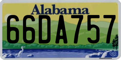 AL license plate 66DA757