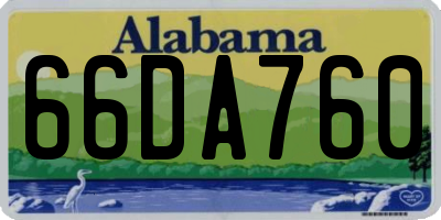 AL license plate 66DA760