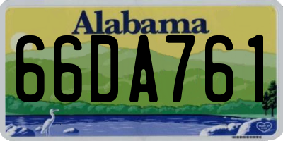 AL license plate 66DA761