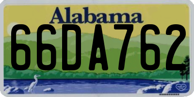 AL license plate 66DA762